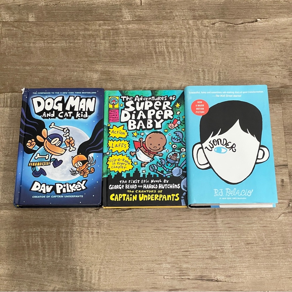 Wonder, Dog Man and Cat Kid, the Adventures of Super Diaper Baby Books